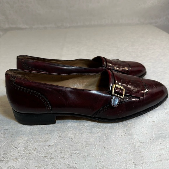 Bally “Bentley” Burgundy Italy Leather Kiltie Loafers SIZE 11D MENS Dress Shoes